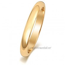 Light 9ct Gold 2.5mm D Shape Men/Ladies Wedding Band/Ring WJS150379KY