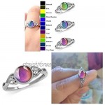 Lumon Mood ring women's temperature colour changing heart shaped ring colour changing mood ring creative ring jewellery for women and girls