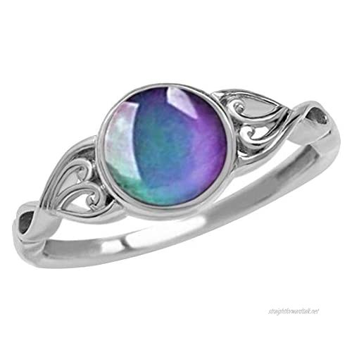 Lumon Mood ring women's temperature colour changing heart shaped ring colour changing mood ring creative ring jewellery for women and girls