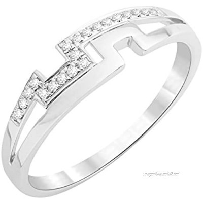 Miore Ring - 9-Carat White Gold with 0.06ct Diamond