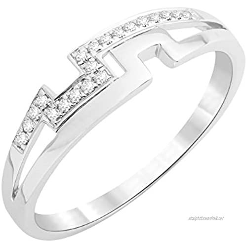 Miore Ring - 9-Carat White Gold with 0.06ct Diamond