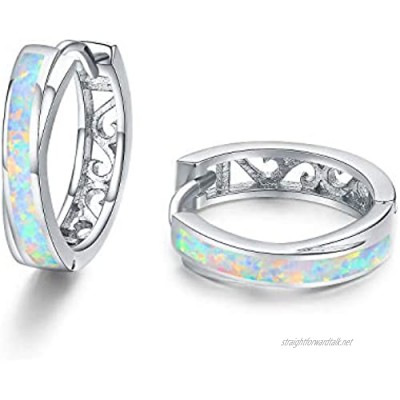 Mother's Day Gifts Earrings Opal Ring for Women 925 Sterling Silver Birthday Gifts for Girls Kids