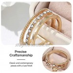 Simsly Vintage Crystal Rings Set Gold Heart Knuckle Ring Set Pearl Stackable Finger Ring Jewelry for Women and Girls(pack of 9)