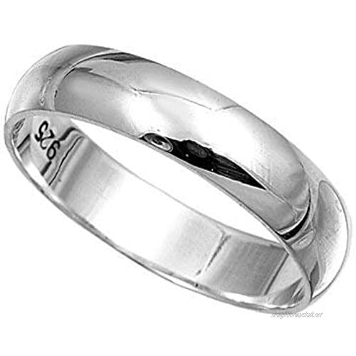 Sterling Silver Ring 6mm Band In Sizes G H I J K L M N O P Q R S T U V W X Y Z