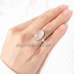 SUVANI Sterling Silver Gemstone Oval Rope Edge Handcrafted Cocktail Ring Size 6 7 8 9