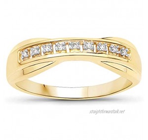 The Diamond Ring Collection: 9ct Yellow Gold 6mm Channel Set Diamond Eternity Ring Ring Size I J K L M N O P Q R S T U V W X