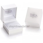 Theia 9ct White Gold Heavy Court 0.06ct Diamond 3mm Wedding Ring