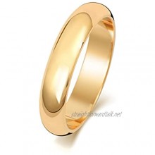 Ultra Light 9ct Gold 4mm D Shape Men/Ladies Wedding Band/Ring WJS150579KY
