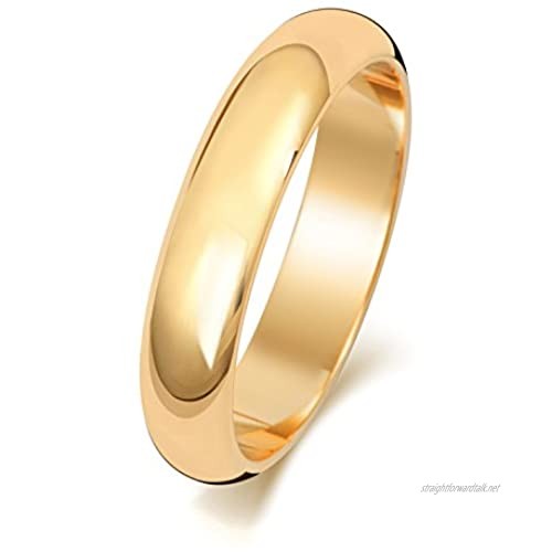 Ultra Light 9ct Gold 4mm D Shape Men/Ladies Wedding Band/Ring WJS150579KY